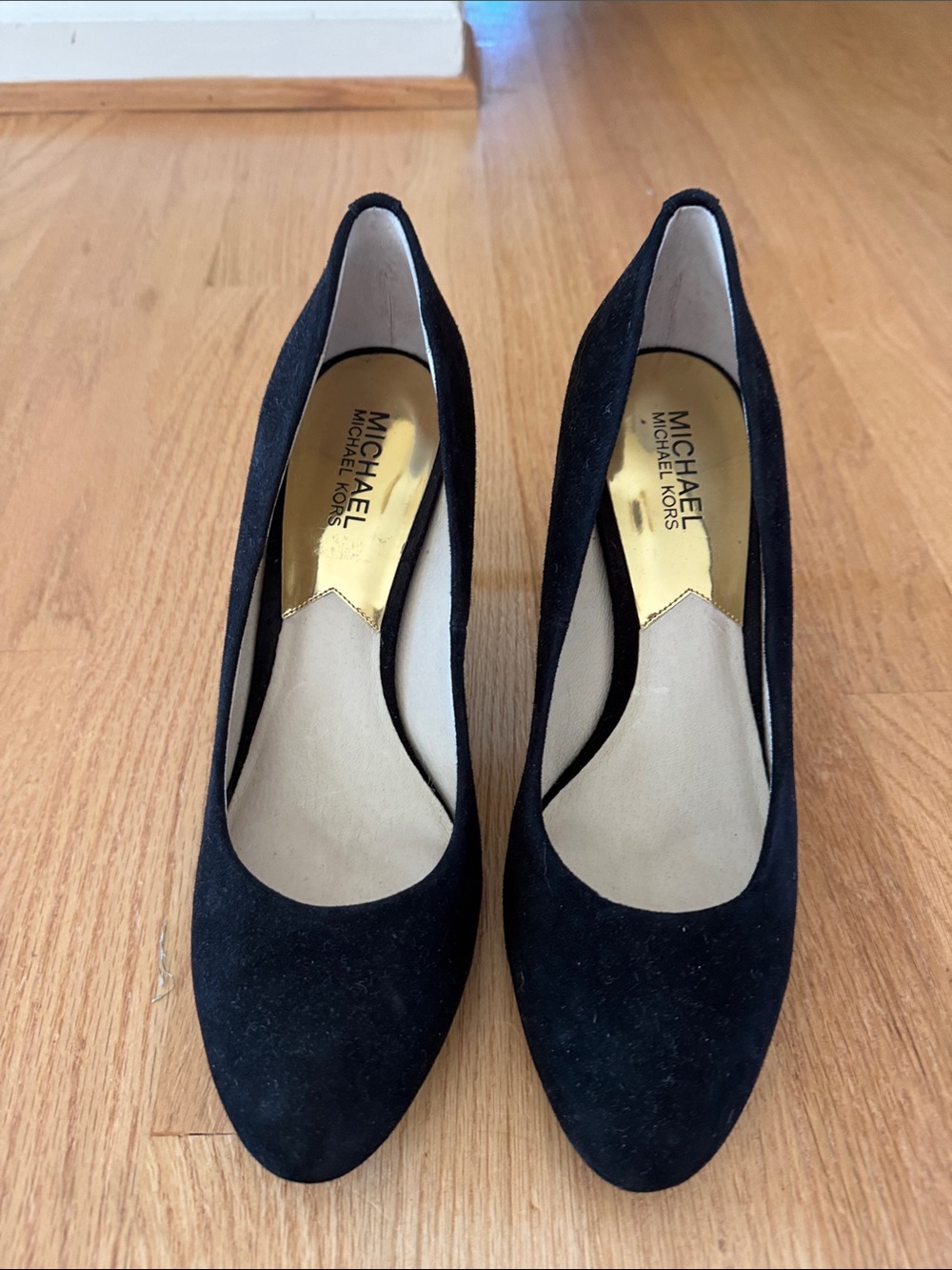 Michael Kors Black Suede Heel Pumps